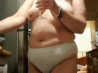 Wife in the Kitchen Wearing Big Panties