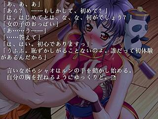 china blue gameplay with kimono shinobi beauty bouncing big