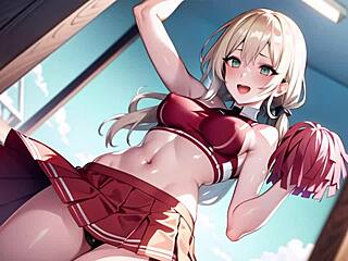 Hot Anime Cheerleaders Motivating You With Pussy Masturbation!