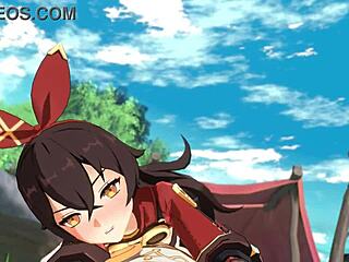 Watch Amber Outride Aether In Genshin Hentai!