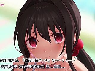 Swimsuit girls in anime hentai style