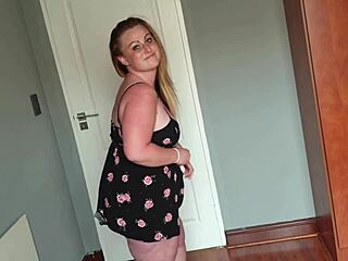 Wow, Fat Girl Trying On Wild Dresses for Kinky Dress-Up Fun!