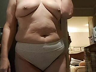 Wife in the Kitchen Wearing Big Panties