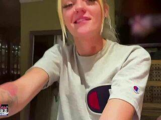 Petite Mature Blonde Sassy Rubs Her Nipples And Deep Fingers Her Hairless Twat