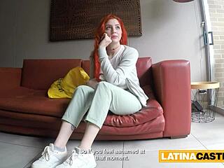 Redhead Latina Nails Job Interview with Rough Casting Sex