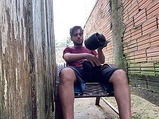 Skinny brazilian teen rides big cock slowly, spreading legs and ass