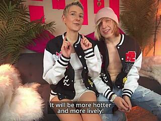 First Sex Experience of Blonde Anime Couple in Hentai