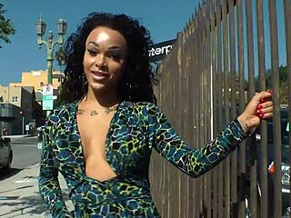 Can This Gorgeous Ebony Tgirl's Pierced Cock Tease You? Solo Anal Finger Play and Crossdressing in Amateur Fun.