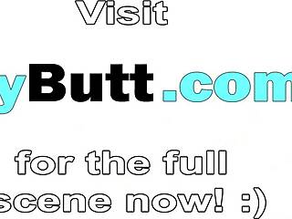 Naughty brunette with perfect bubbly butt gives pov blowjob teasing and licking.