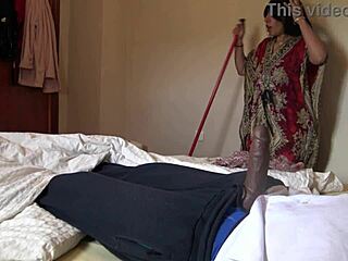 Maid shocked as I whip out big black cock