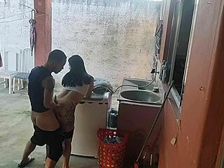 Wife left and maid couldn’t resist my hard cock, oops!