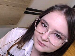 teen vivien doll with her black maths teacher in homemade setting