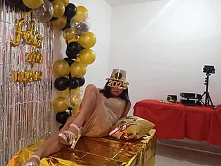 Beautiful Indian Lady Hosts Wild New Year’s Eve Office Bash