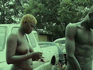 Damn, pounding tight pussy in the garage with my huge black cock during repairs!