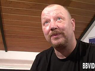 busty german milf takes two cocks at once