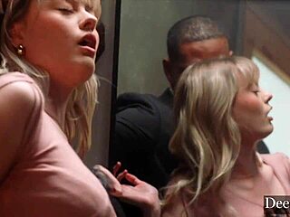 Blonde Amber Moore Rides Massive Black Shaft Hard. Cuck Boyfriend Watches in Shame.