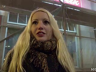 German scout interviews young teen from dresden for casting with anal blowjob