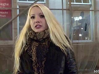 German scout interviews young teen from dresden for casting with anal blowjob