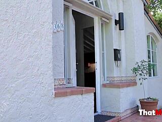 Brunette milf Reagan Foxx shoves tits on face