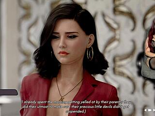 emotional petite 18+ college girl in cosplay stockings feels intense pleasure during game with blonde milf ms denvers ep 61