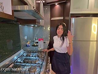 Pretty Petite Stepsister Rides Clothed