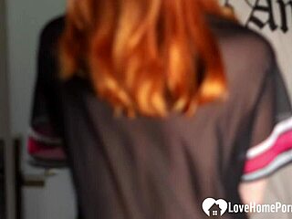 I captured pounding a stunning redhead on hidden cam