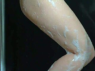 College babes enjoy soapy shower with big ass bouncing and bubbles