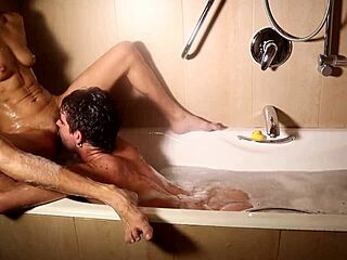 Damn, Banging My Hot Roommate in the Tub, Wild Blowjob by the Pool!