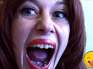 that horny fetish queen with her tongue ready for some kinky action