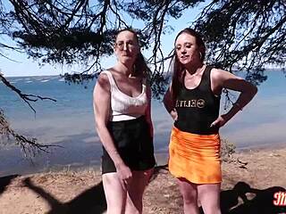 arianna and angelina milfs share a hard cock