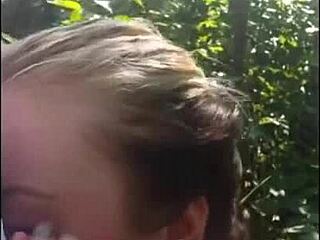 i got a cute tinder girl for outdoor blowjob