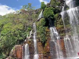 Got caught fucking at the waterfall on vacation with Damiana, involving assplay and crossdressing?