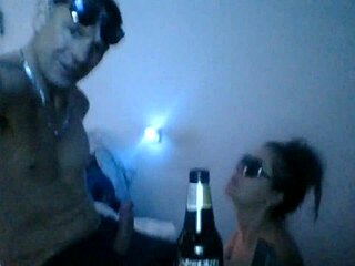 Sucking on a big treat