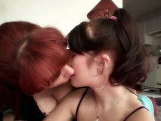 i enjoy a party with kylie ireland and ashlyn rae, featuring young and old irish women kissing