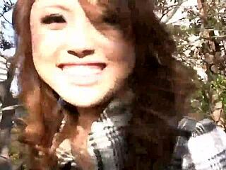 Cute Japanese girl Rino Mizusawa stimulates her hairy pussy and beaver with toys before taking a big cock