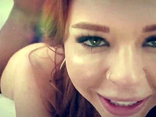 slave tied on desk gets blowjob and masturbation