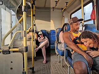 mulher casada dar mole pra um cara estranho no onibus e termina tranzando