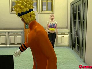 Hinata seeks sex advice from Sakura in the kitchen, leading to passionate assfucking with her wife.