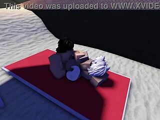 Roblox Slut Caught and Used Hard on Public Beach