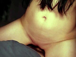 teen 18+ brunette gives intense overnight blowjob with wet pov sucking