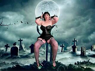 granny carmen goes wild with solo vibrator and nipple play!