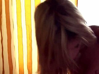 Quick afternoon anal with big tits European babe bent over for licking and fingering!