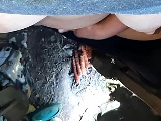 Girl, what are you doing masturbating your hairy pussy during lunch?