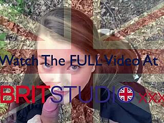 Steamy teen 18+ gives outdoor POV blowjob in sexy stockings. So hot! 🔥