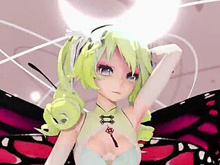 Miku Dances and Undresses in Insect Hentai Creampie Scene