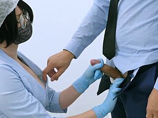 Nurse Tests Huge Dick with Titty Fuck and Prostate Massage.