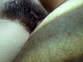 Cum on hairy pussy in missionary position