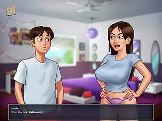 Emotional journey in summertime saga 25 with curvy outfit