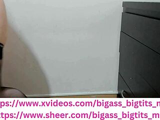 latina milf with big natural tits plays with vibrator solo