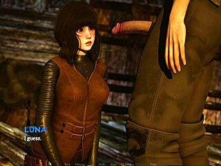 sexy cute curvy babe in outfit plays game with huge monster cock